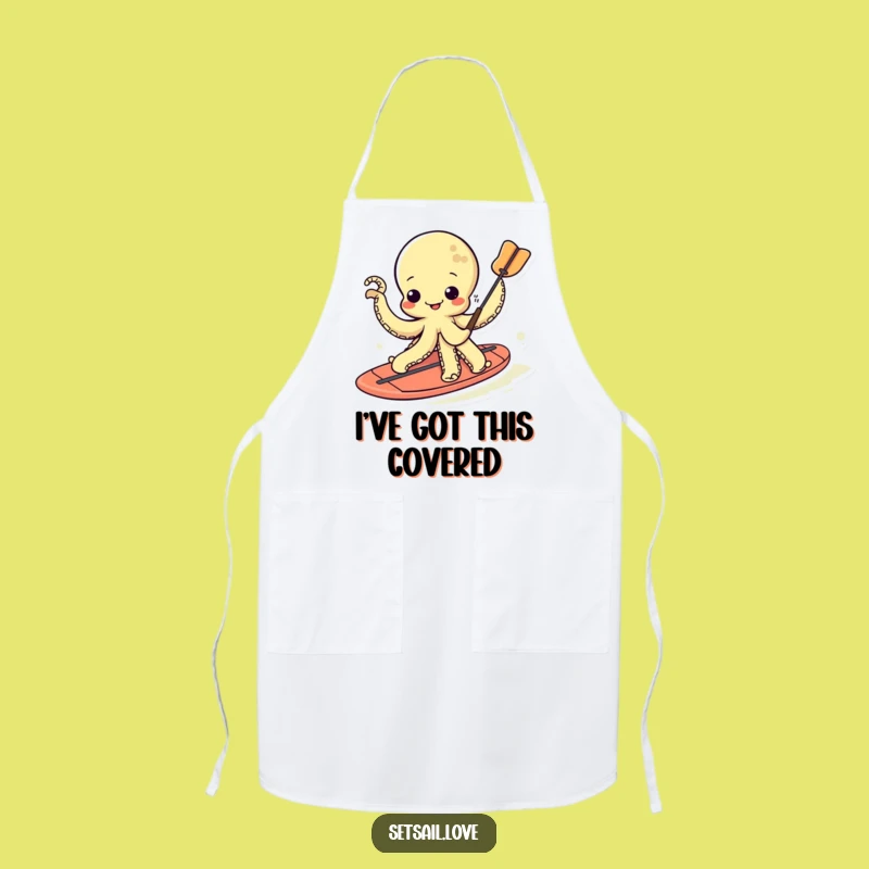 Funny Kawaii Octopus Apron: Cook Up Laughs in the Kitchen