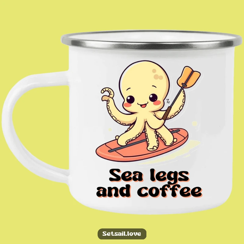 Funny Kawaii Octopus Camping Mug: Adventure Fuel with Ocean Giggles